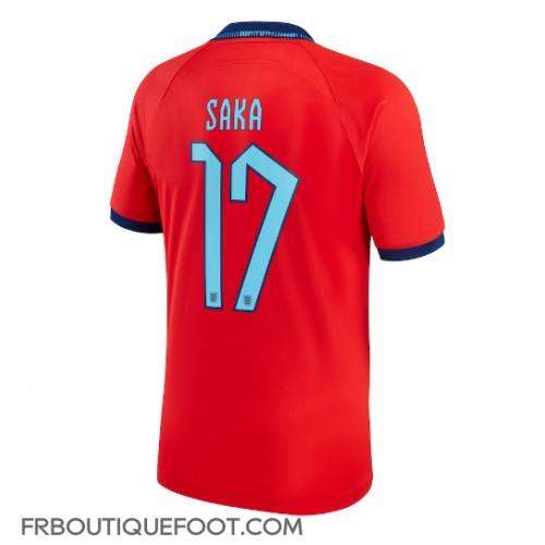 Maillot de foot Angleterre Bukayo Saka #17 Extérieur vêtements Monde 2022 Manches Courtes